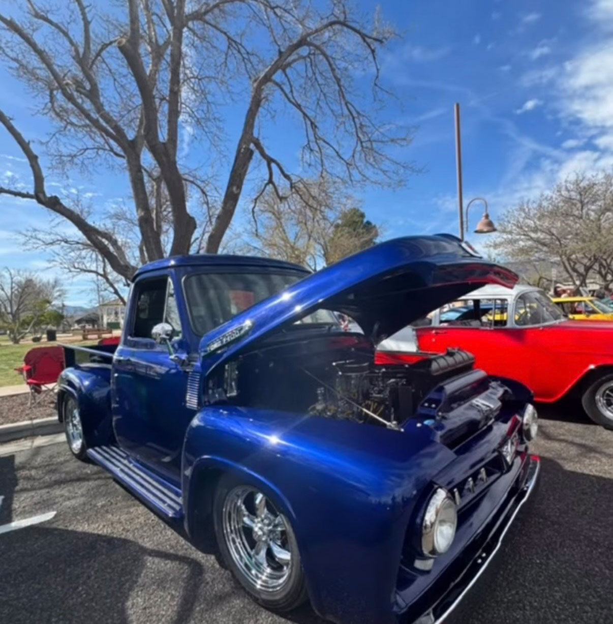 1953 ford F100 pickup Deep Impact Blue Metallic